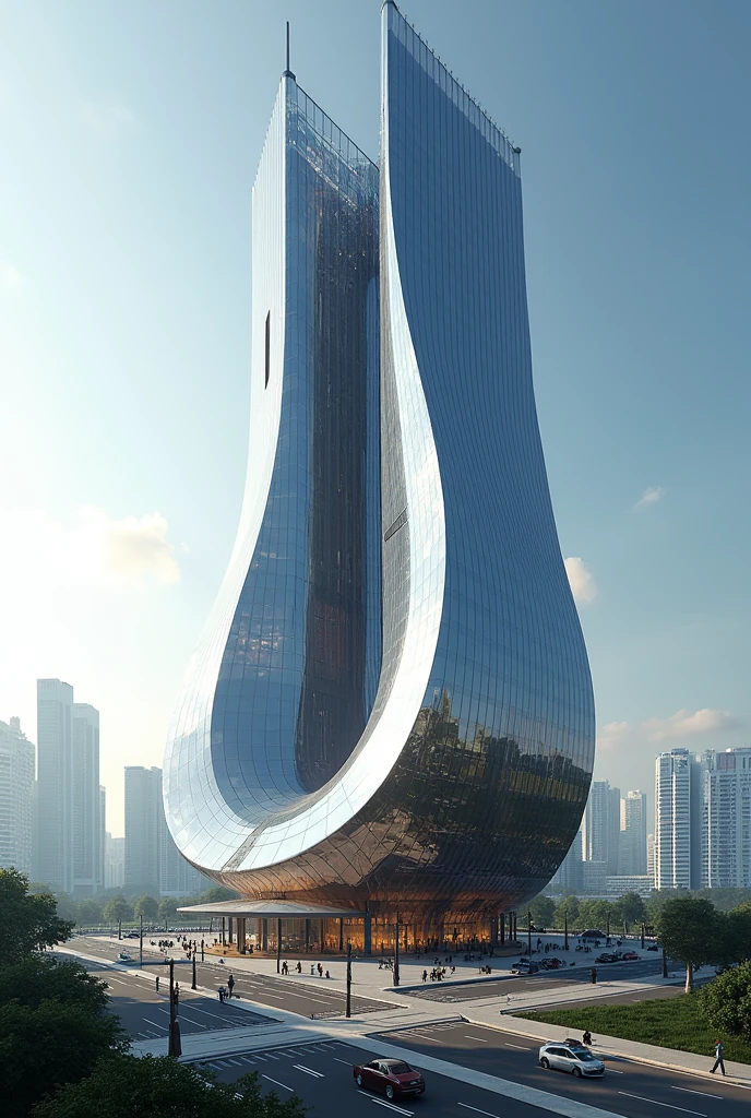 Create a super beautiful 3D building design