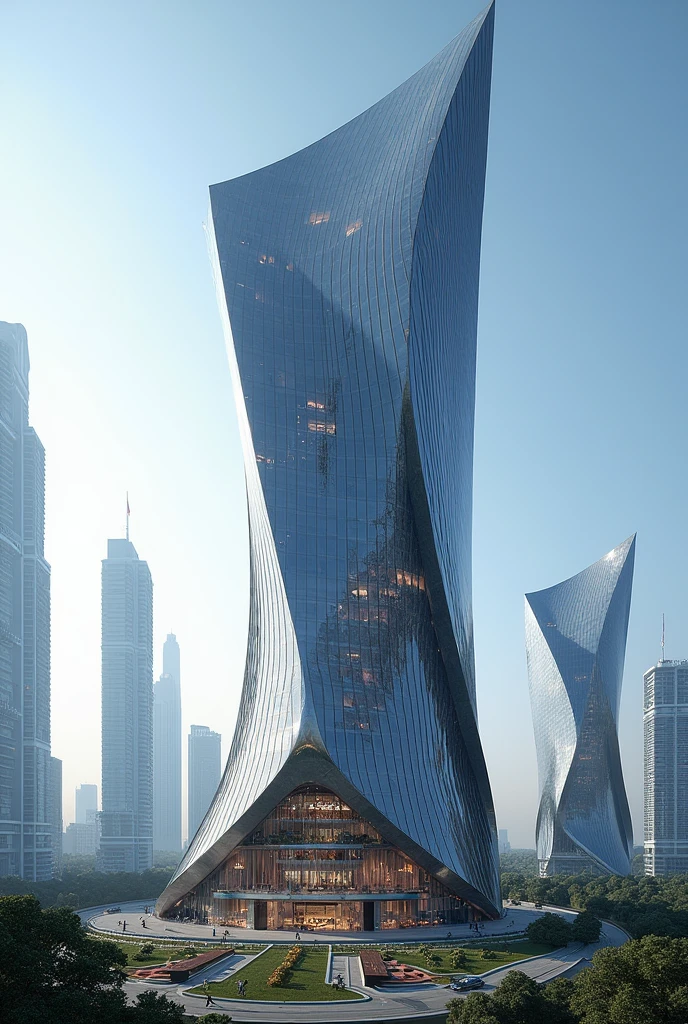 Create a super beautiful 3D building design