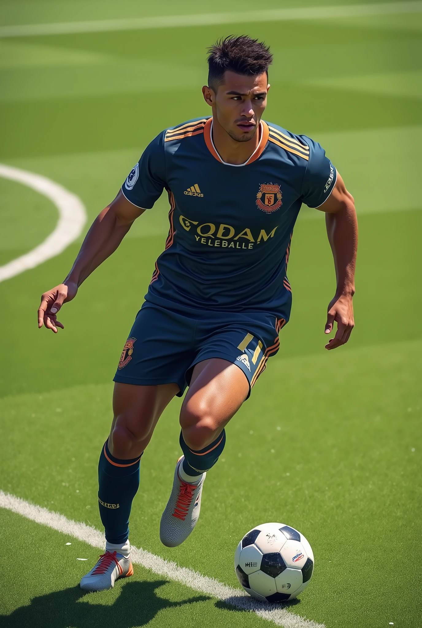 real male soccer player