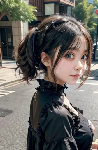 Gothic Girl、Gothic Fashion、Twin tails、cute、Female college student、No sleeve、whole body
