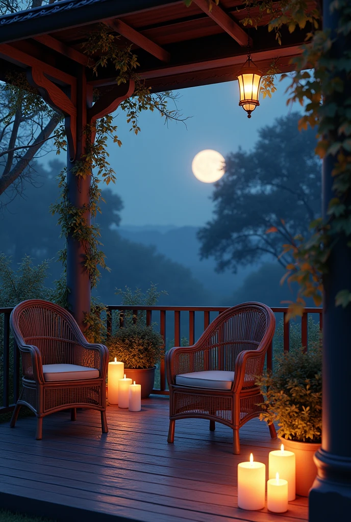 Veranda at night