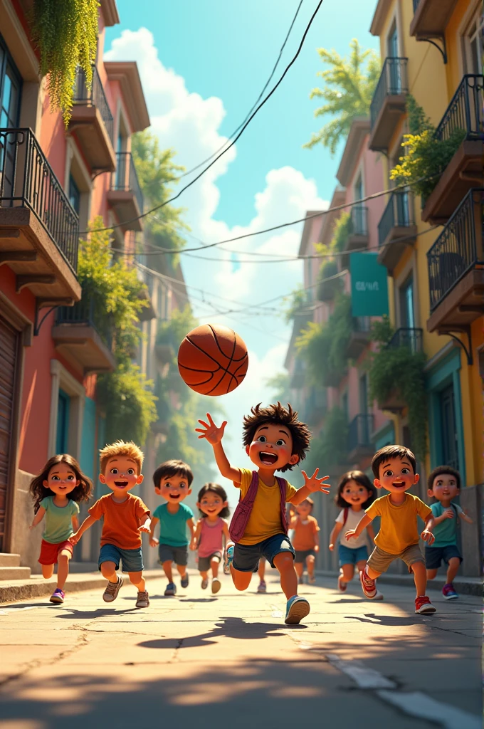  playing ball in the street