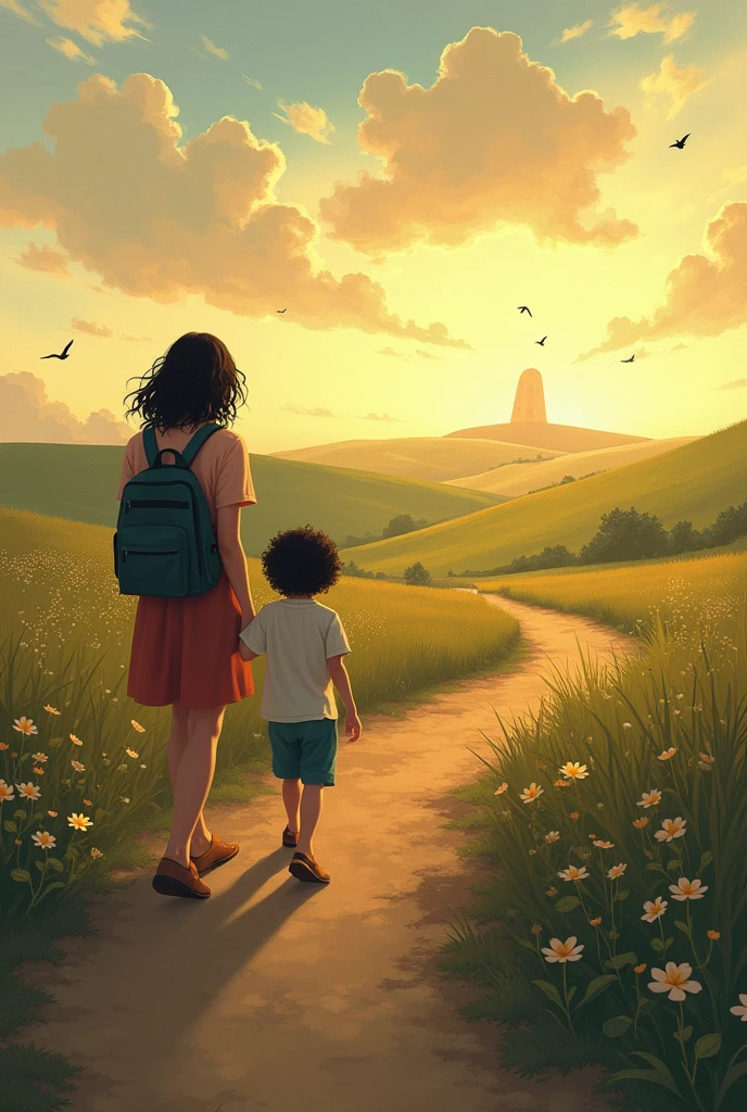 create a cover for a book that basically, It's about a teenager who suffers from anxiety and depression.. and one day, Her aunt invited her for a walk to Acre so that she could distract herself and release some of those burdens she had.. On the walk, very interesting things happened; They met new people and visited places that were not in the plan, just for wanting to make his aunt's dream come true, which was to know the geoglyphs.