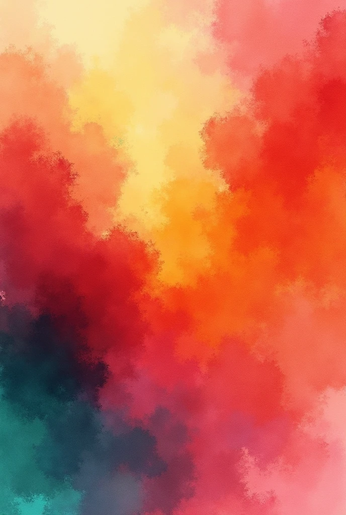 warm watercolor colorful background with red, lead and neon green