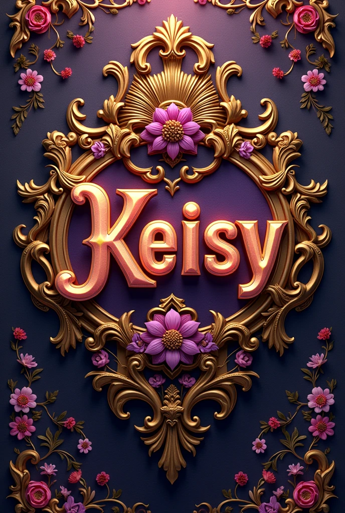 Generate an image where the name Keisy appears with a very very beautiful decoration