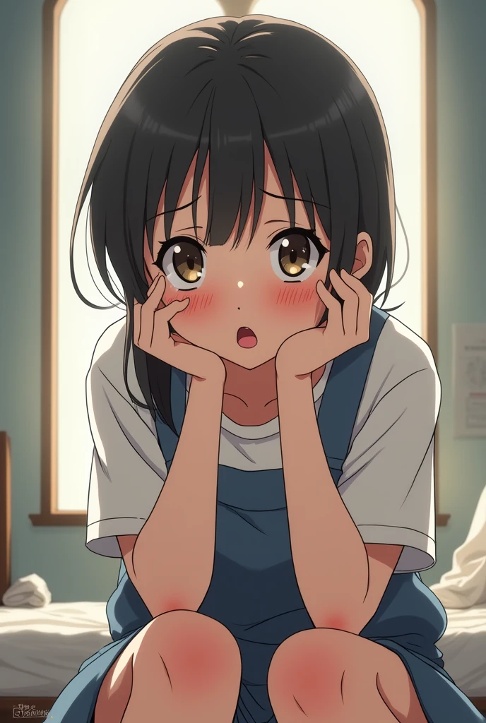 Anime girl desperate to pee