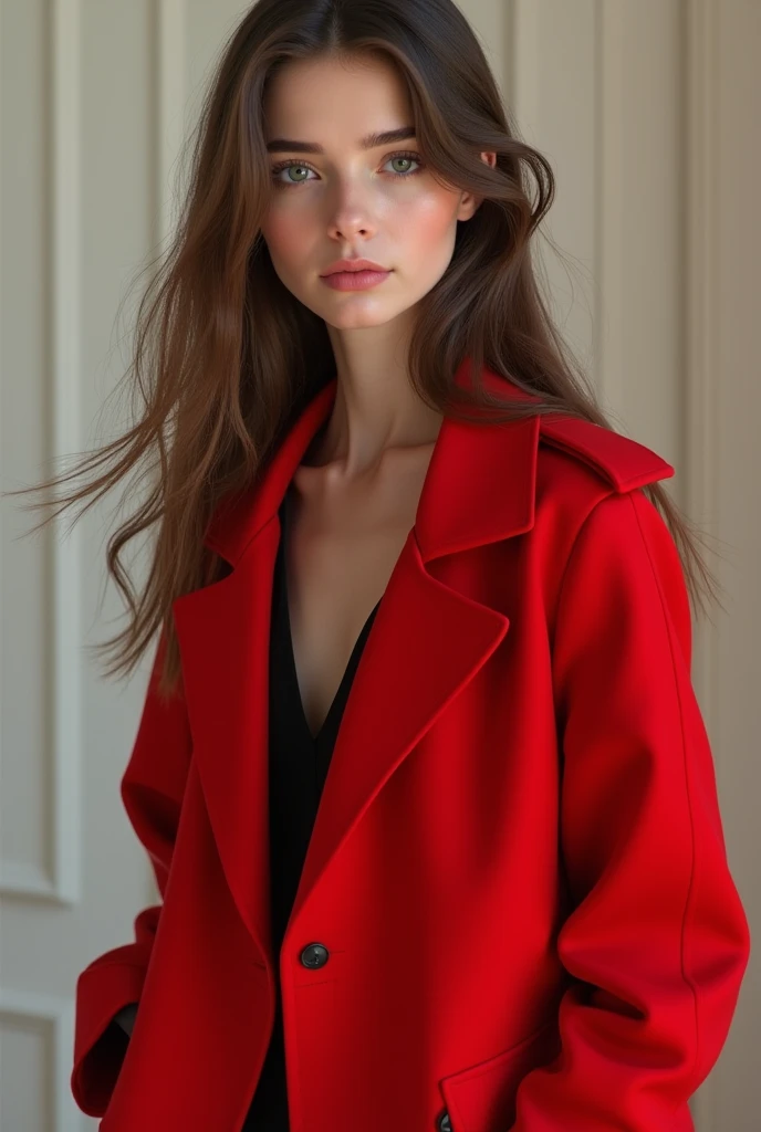 You could put a red jacket on the girl.