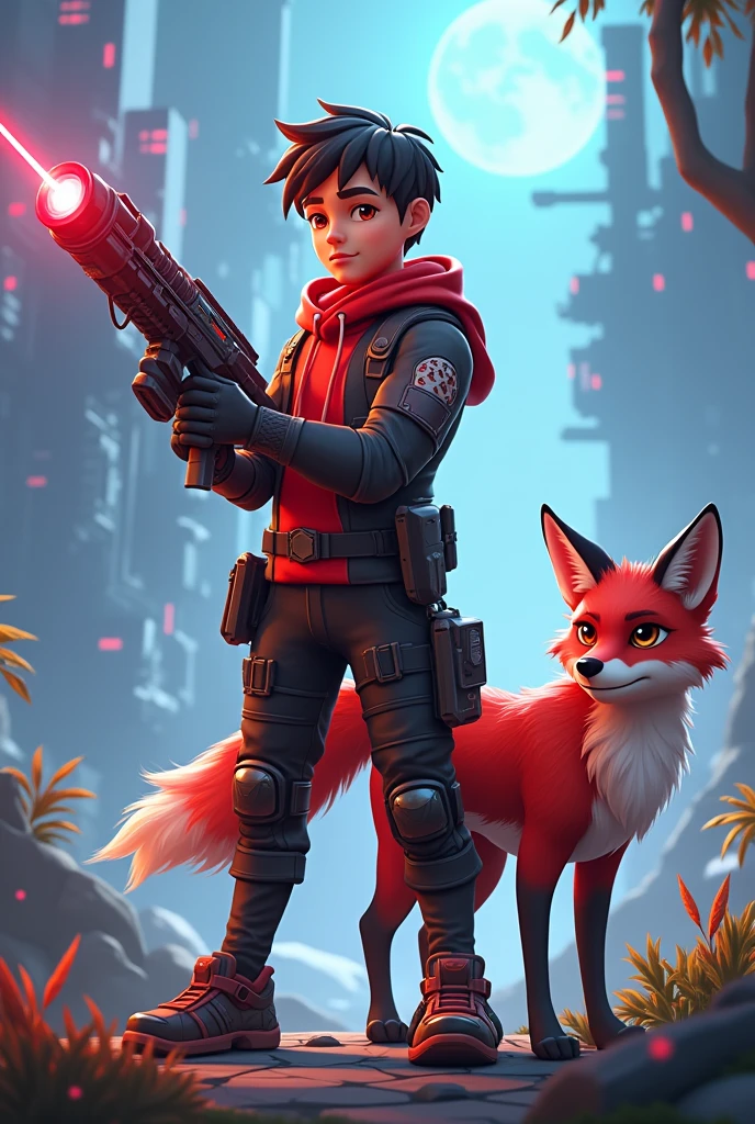 fortnite_ pack, Human boy_Red Fox, a future weapon