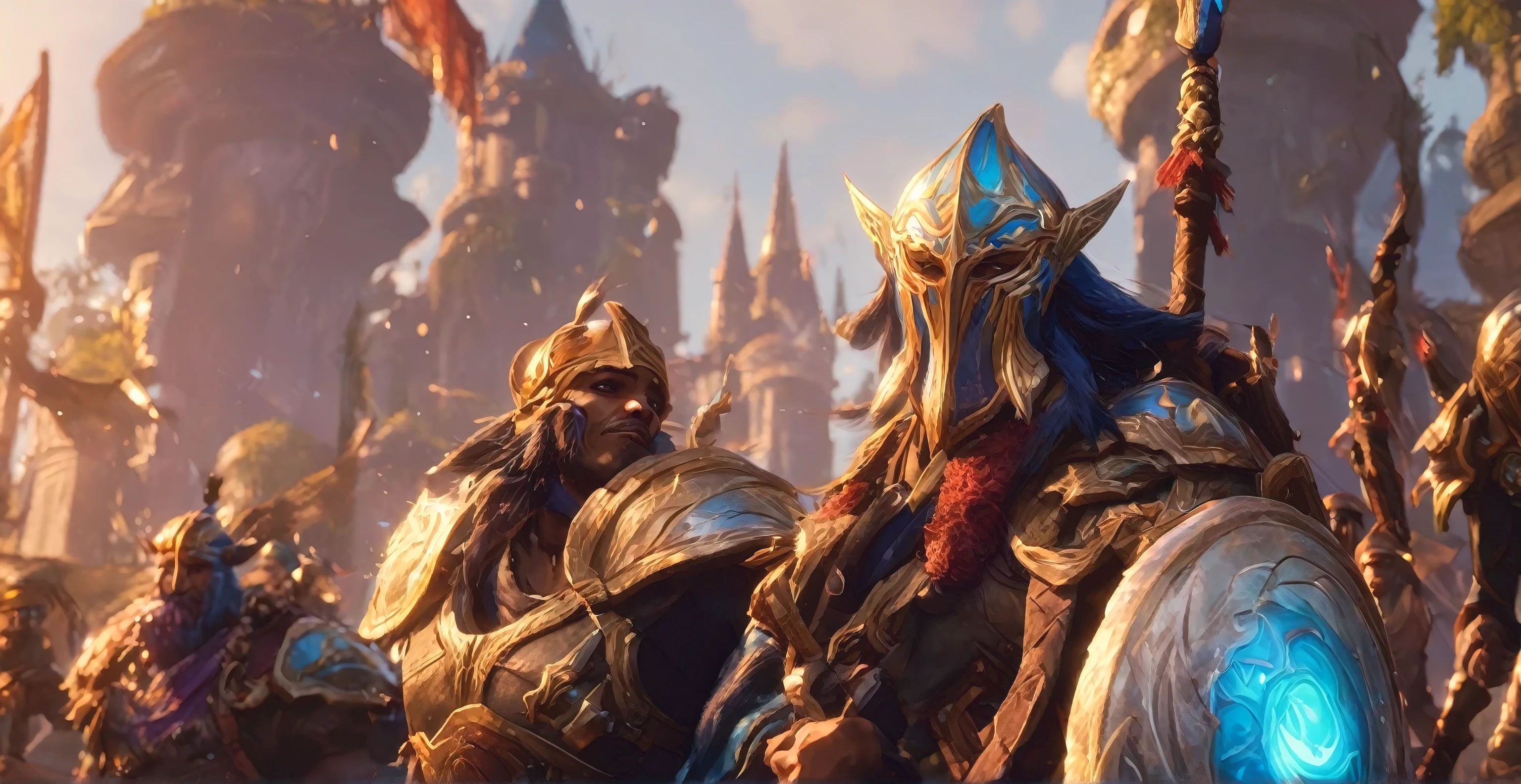 close up de tribais selvagens caçando ,high fantasy RPG style, League of Legends-inspired art style, dynamic poses, detailed facial features, cinematic lighting, dramatic atmosphere, gritty realism, masterpiece, best quality, ultra-detailed, VALORANT