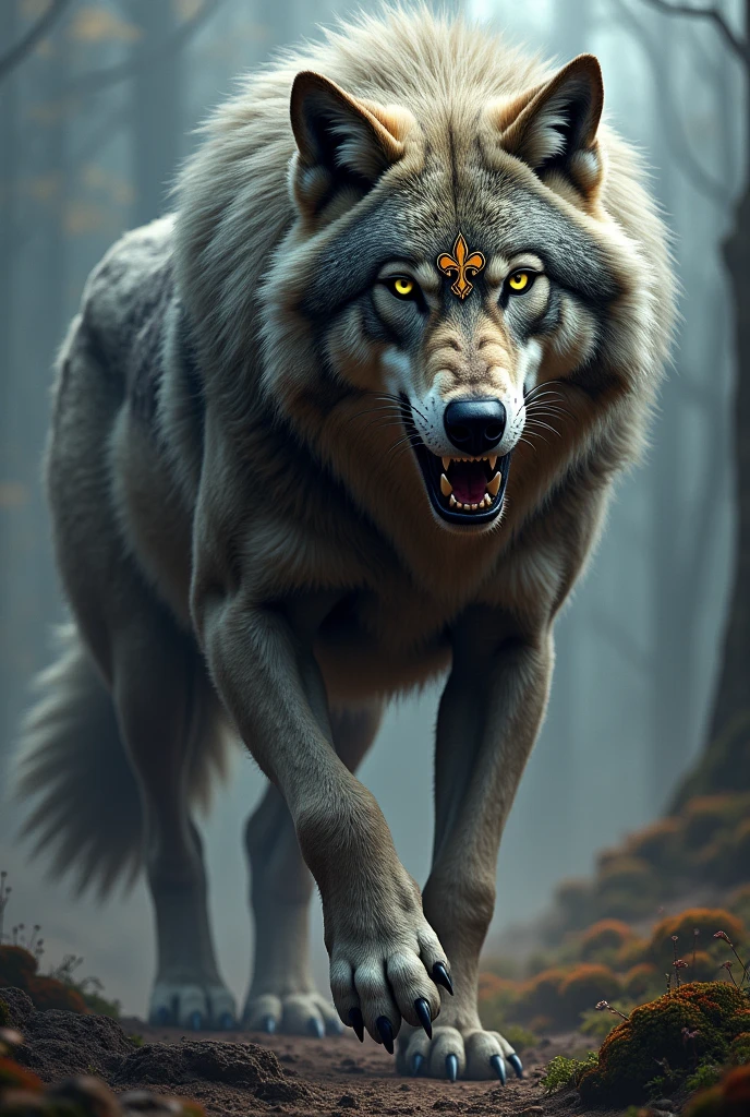 Fleur de lis Lobo 