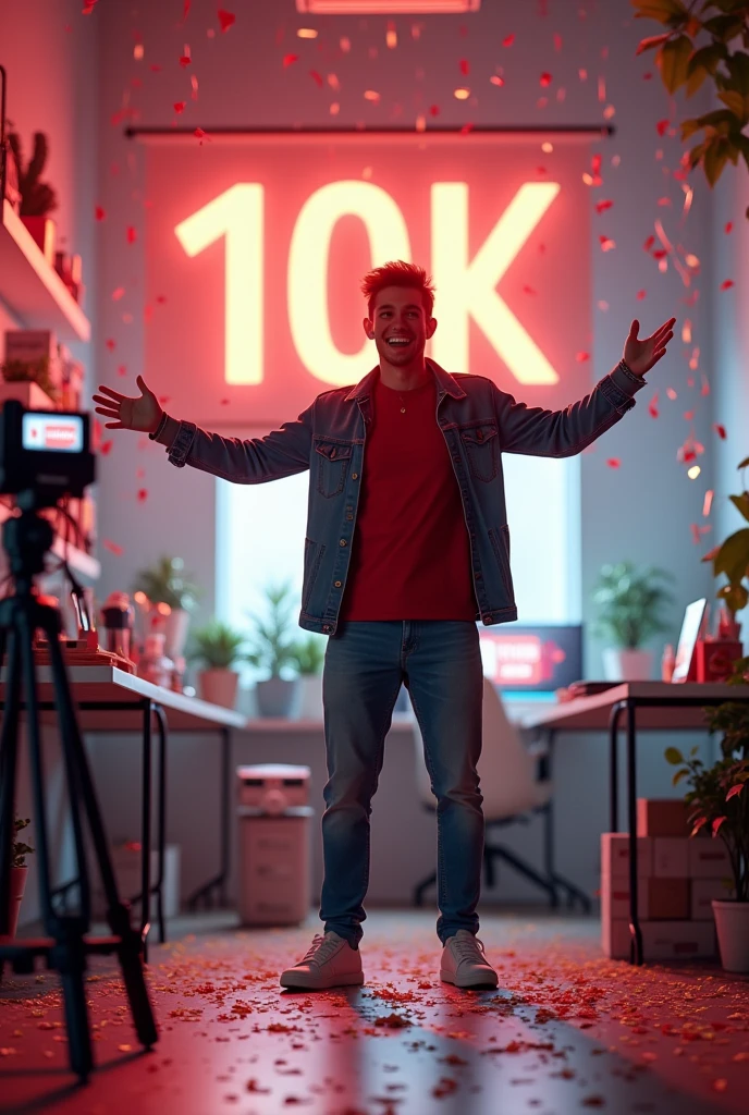 \imagine, youtube 10 k subscriber with celebrate
