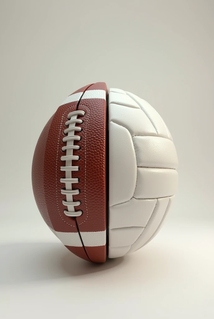 A ball half football and half volleyball