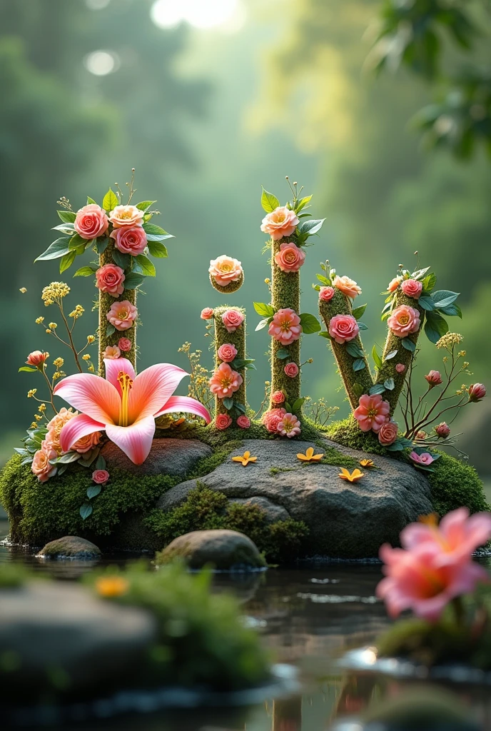 Generate an image where the name Lily appears with a very very beautiful decoration