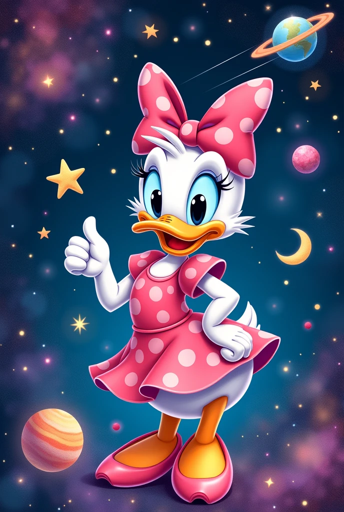 I need a birthday card with a Daisy Duck theme but with space to write