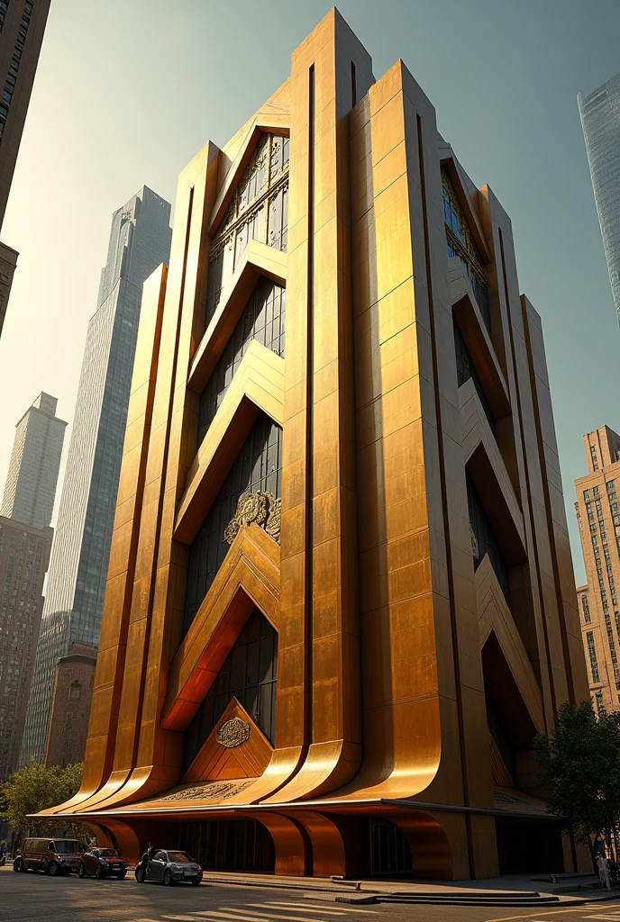 /imagine, an architecture corresponding to Art Deco in the Zig Zag style 
