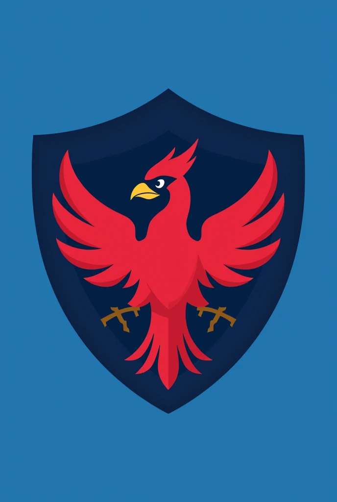 Cardinal bird logo for blue uniform shield