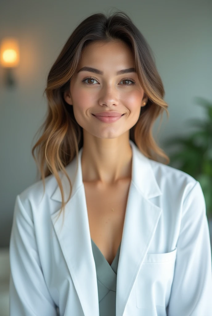 generate an image with facial harmonization:
in this sense of the message below:
We are pleased to introduce Dr.. juliana, our facial harmonization specialist, who is ready to offer you a free and personalized consultation. She has appointments available next week., and we would like to know what time would be most convenient for you: Monday, at 10:30 or 16:30. Don't miss the opportunity to transform your look with the expertise of a renowned professional! 🤩