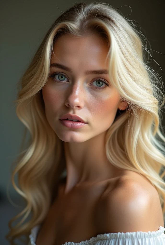 A blonde woman
