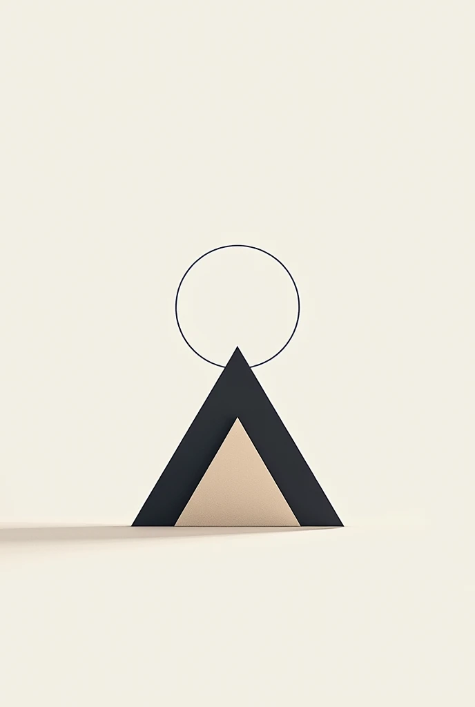 a circular hoop superimposed on an upside-down equilateral triangle