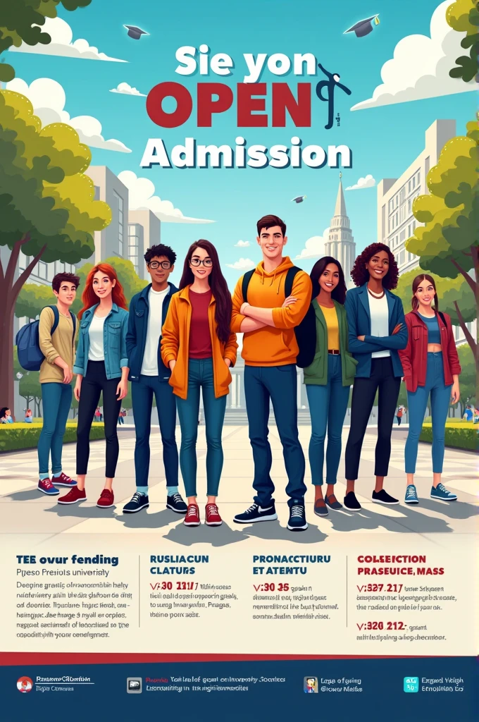 University admission open poster design