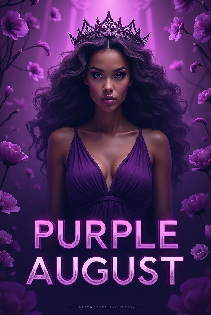 create an image for a cover of a purple august campaign 