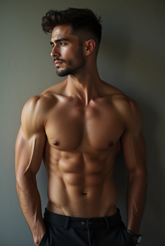 Attractive young guy with a defined body