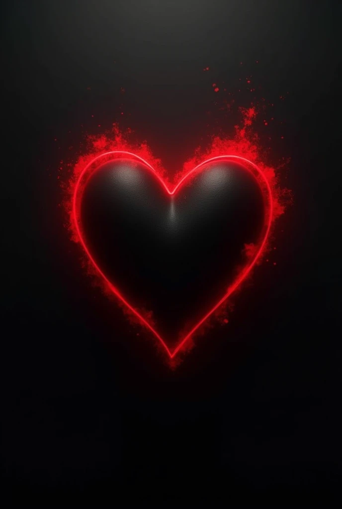 Create a creative black and red heart wallpaper