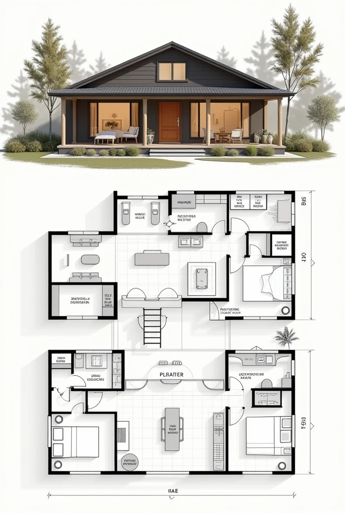 House plan with heat