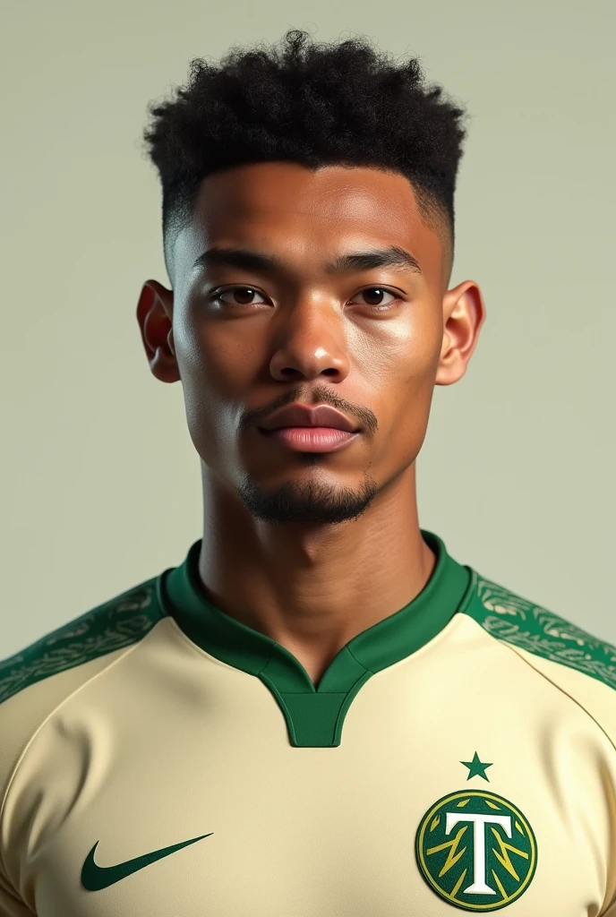 My face with the Portland Timbers 2024 jersey in Cream with green