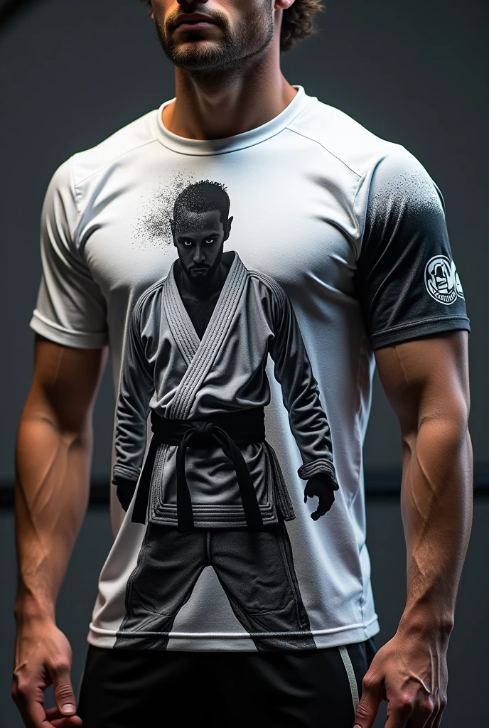 gym shirt with judo and jiu jitsu images
