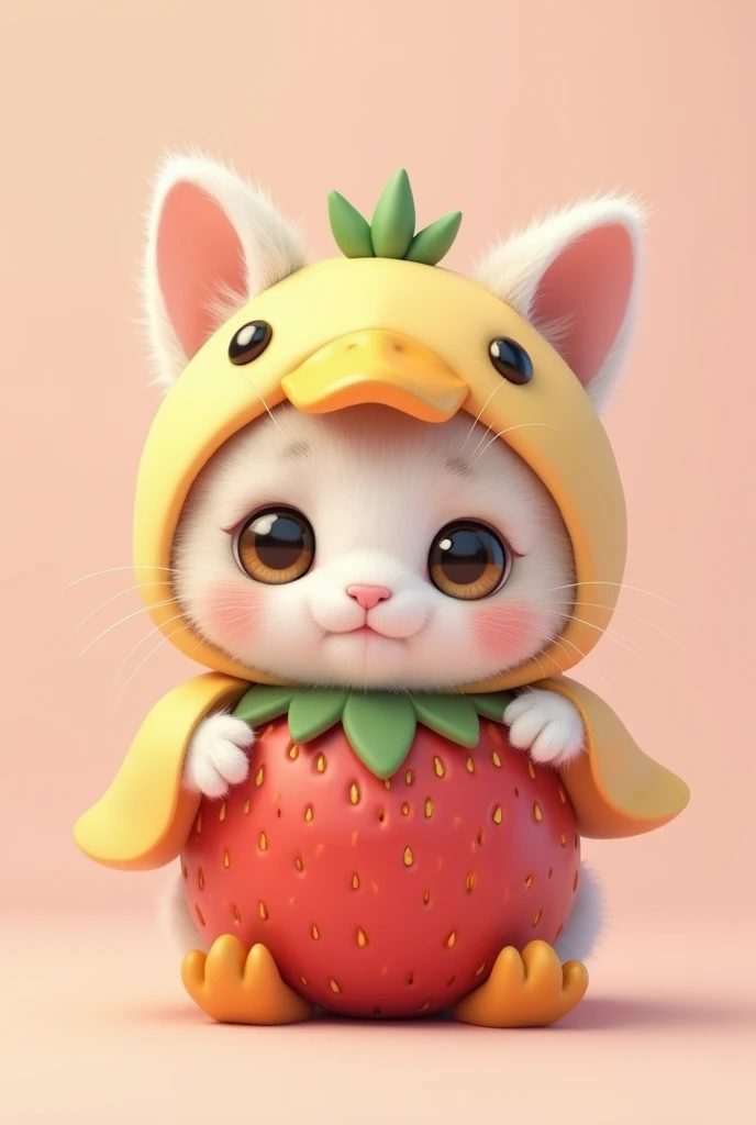 British Shorthair,Anime Touch,Baby rabbit,Rabbit in a duck costume、Strawberry Peel Costume