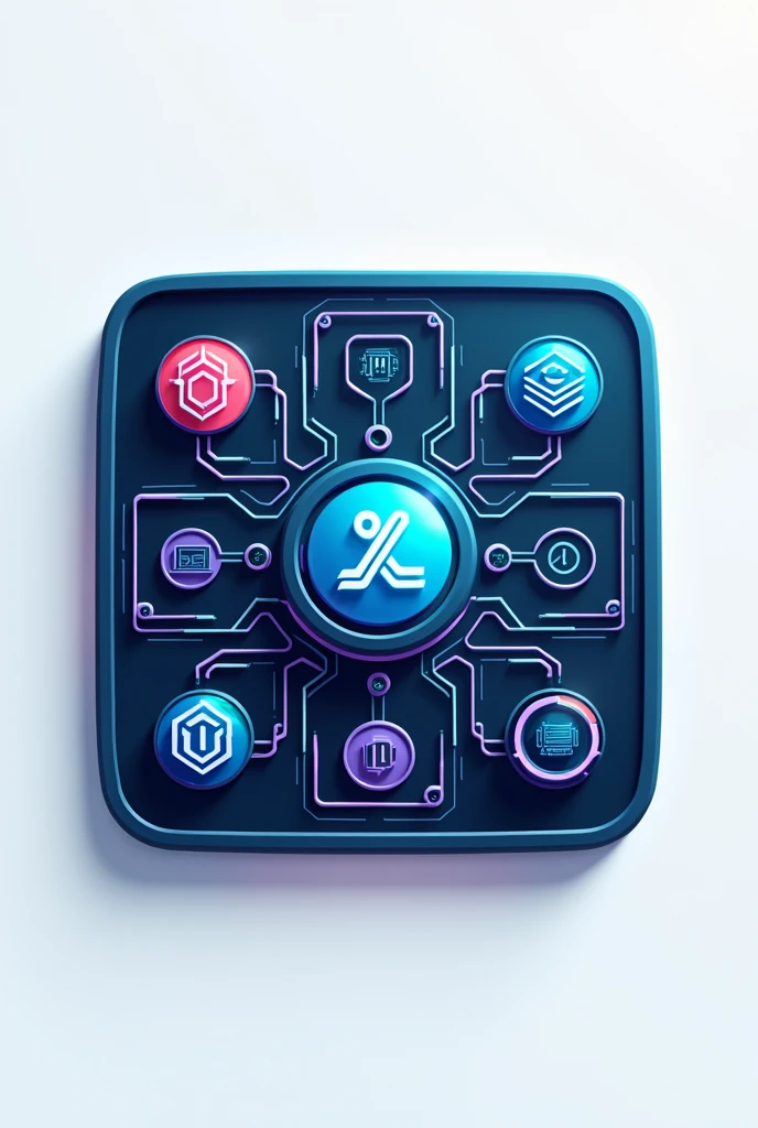 Image in the form of a square logo that represents the subjects taught in the area of computer science