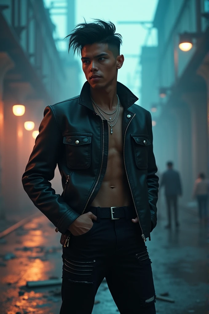 Generate an image of a guy. Music video 