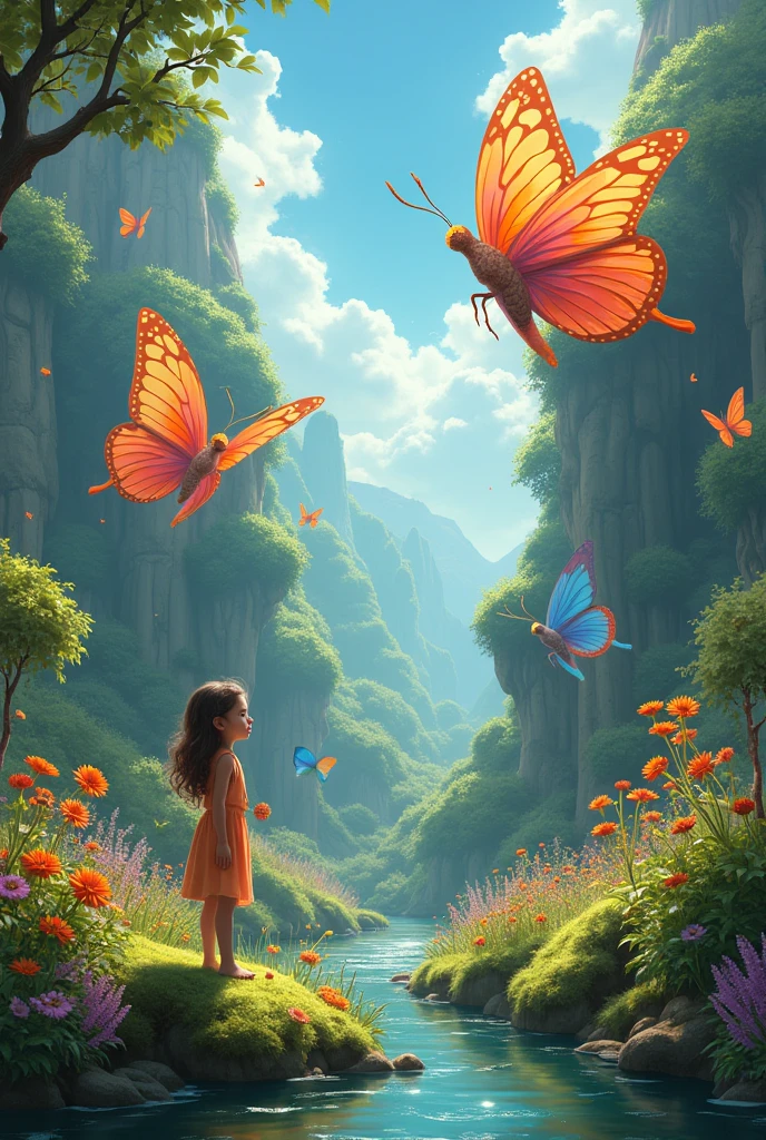 A girl in a butterfly kingdom
