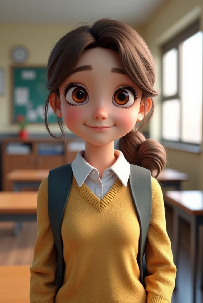 create a real girl image,
with school uses