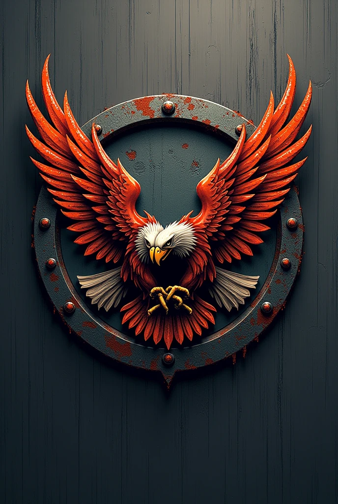 a logo for motorcycle club vest for two members