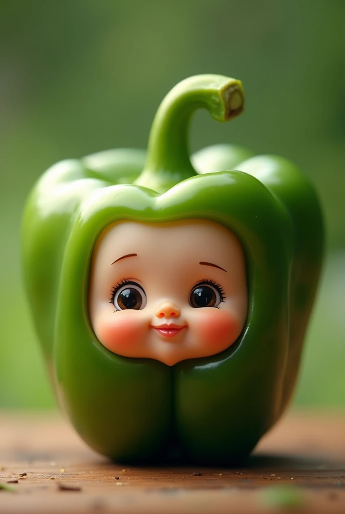 Baby face on bell pepper 