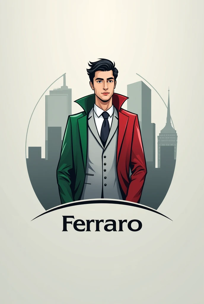 Logo of a company called Ferraro Business Consulting with the colors of the Italian flag