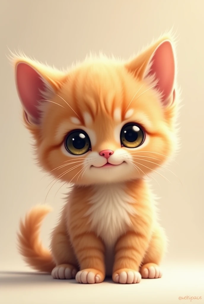 Very cute kitten、Big head、Very cunning pose、please