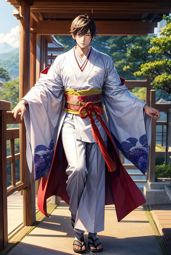 Handsome Japanese man full body