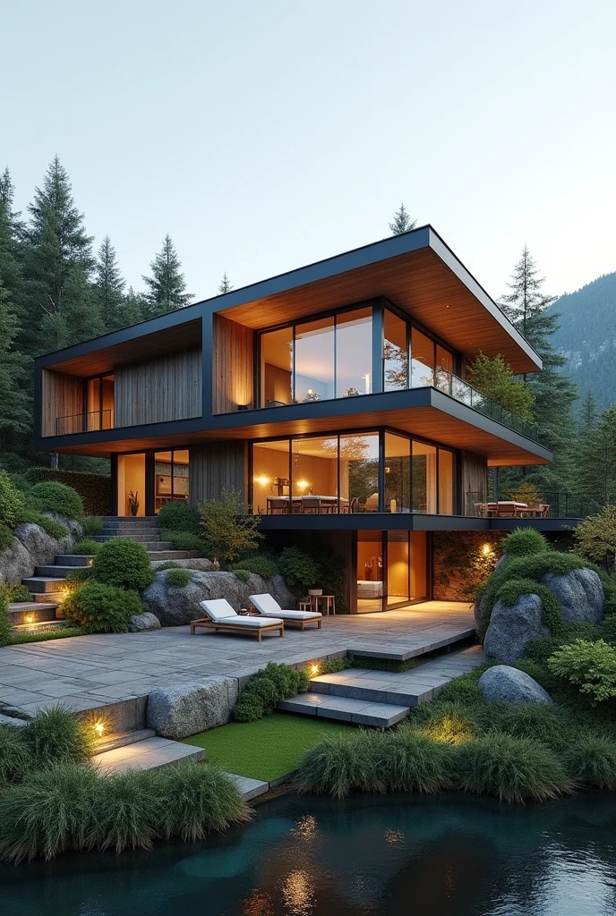 Make a plan for a modern house