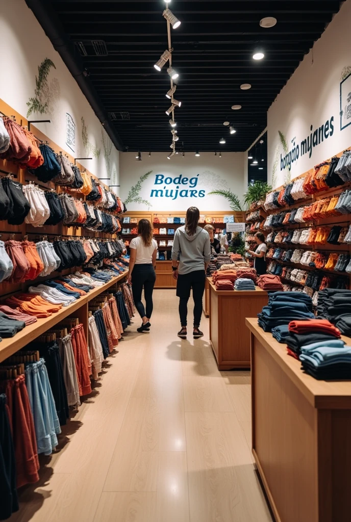 I need an image of a store inside to promote my business selling different items such as underwear and flip flops. . The image must have the name of my business which is Bodegón Mijares FP