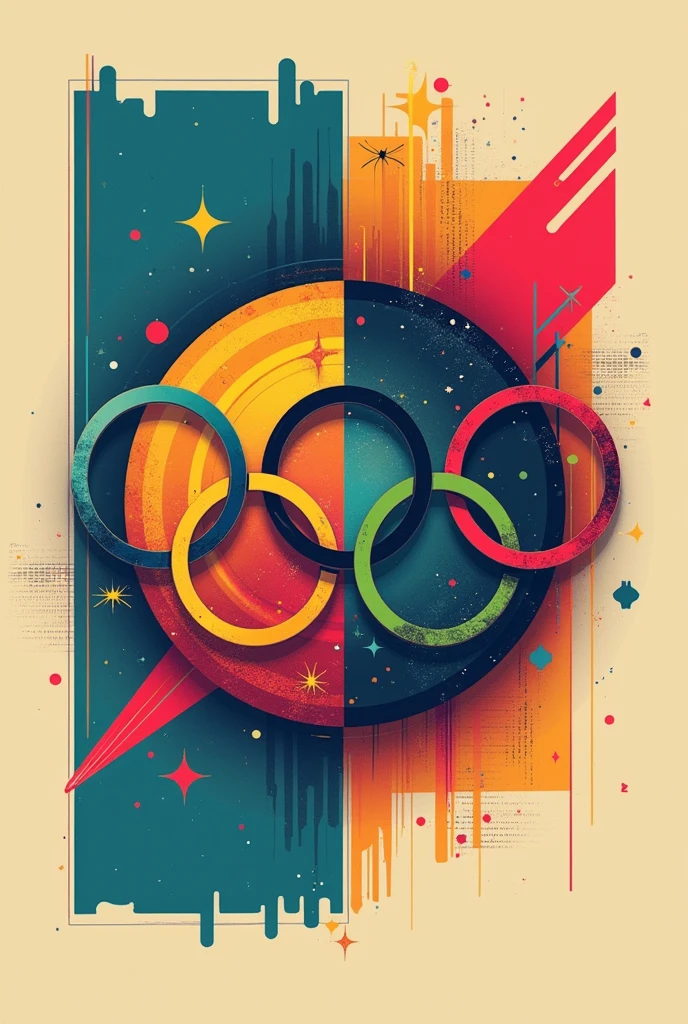LOGO FOR AN OLYMPICS INSPIRED BY THE 70S, 80S AND 90S