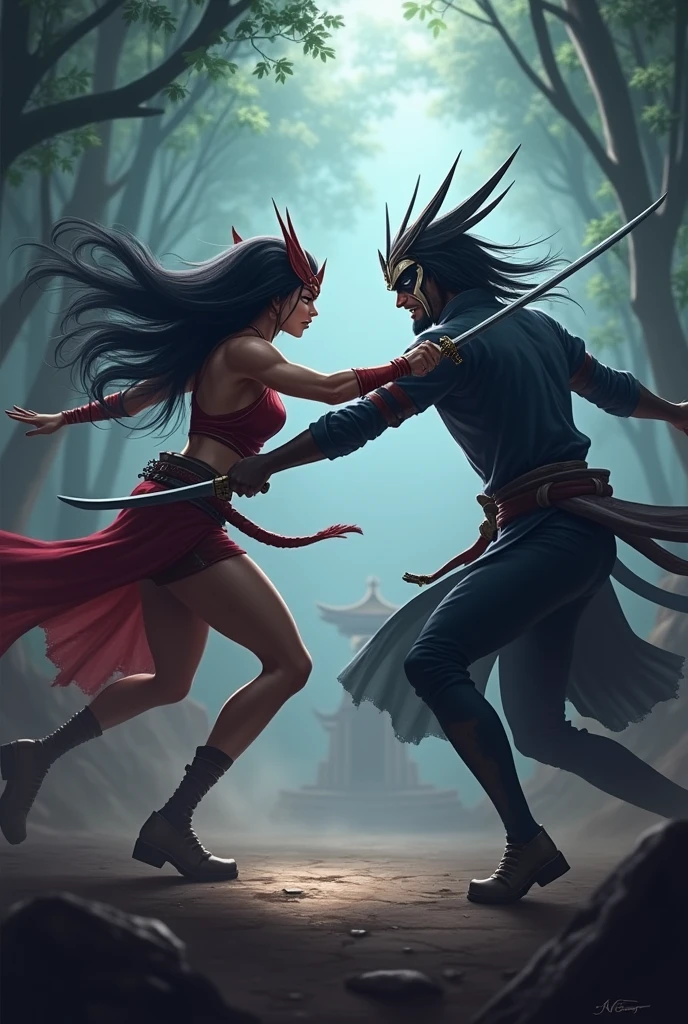 Akali e Shen league of legends