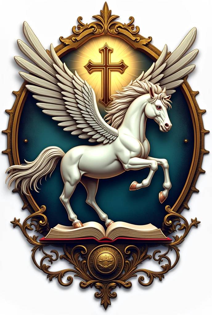 Logo for promotion of Pegasus graduates where the bachelor of sciences is reflected, Christian values 