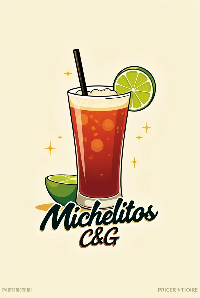 Logo for a michelada and liter business that will be called “Michelitos C&G “ 