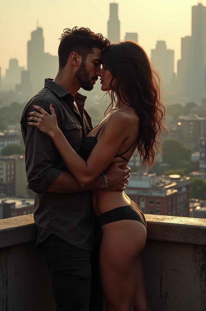 Hard sex on the roof