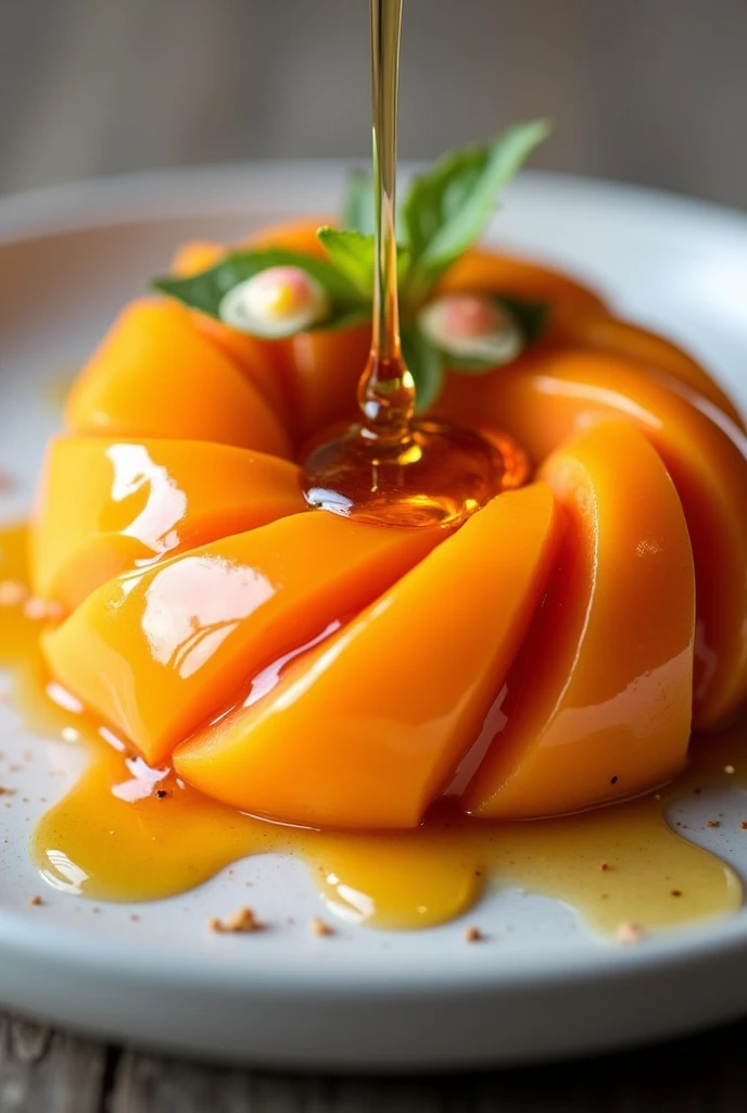 Papaya dish with honey
