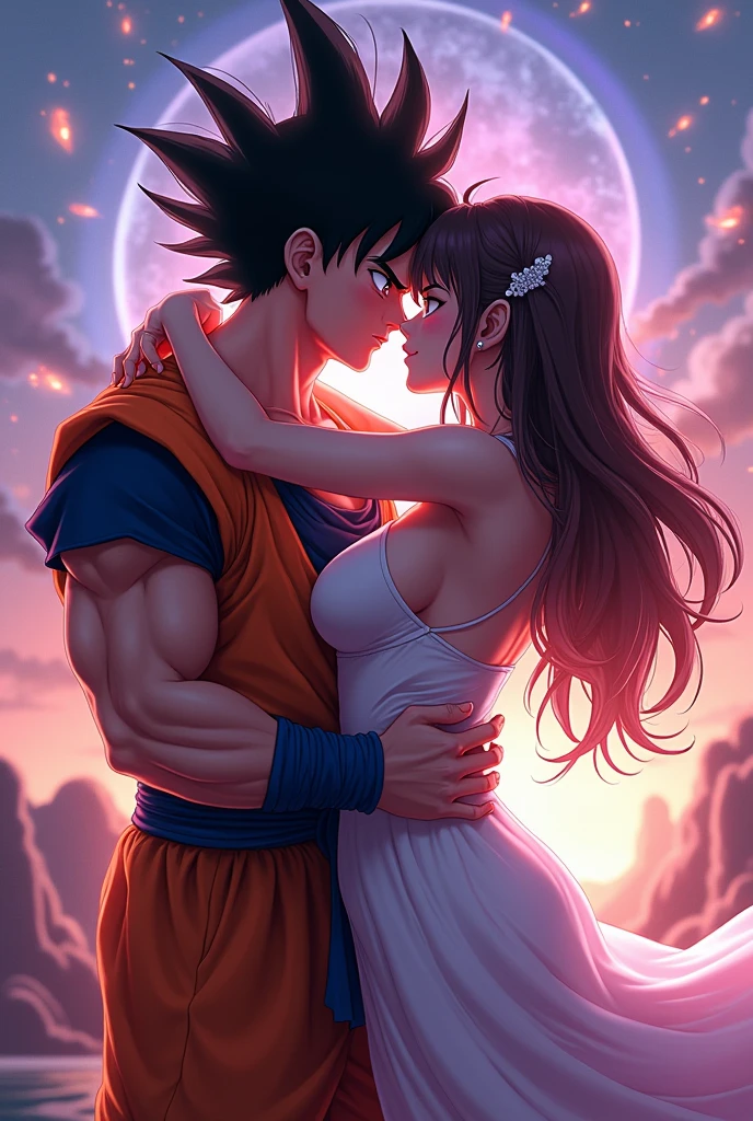 son goku kissing akeno himejima