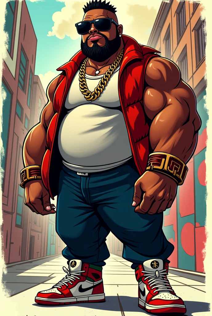 burguer man, cartoon, art, hip hop,, shoes nike jordan, glases, gangsta, logo